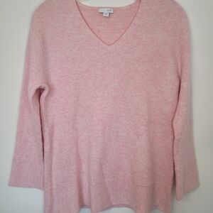 J.Jill Sweater Wool /Cashmere Heather Baby Pink Size S